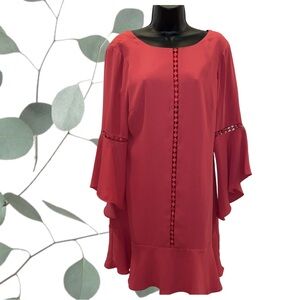 Coral dress with beautiful details - White House Black Market